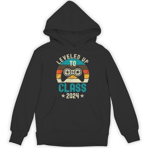 Class Of 2024 Senior Graduation Leveled Up Gamer Class 2024 Unisex Hoodie - Best Gift Smart