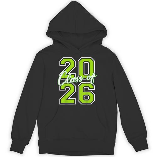 Class Of 2026 Graduation Varsity Lime Green Letters Unisex Hoodie - Best Gift Smart