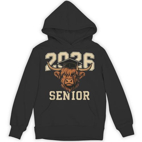 Class Of 2026 Highland Cow Senior Graduation School Pride Unisex Hoodie - Best Gift Smart