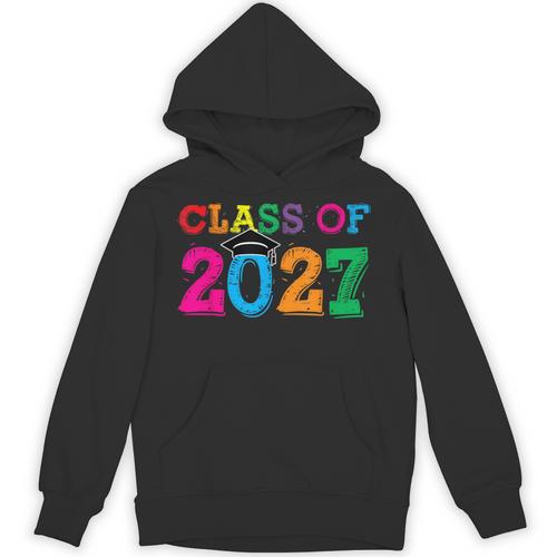 Class Of 2027 Shirt For Boys And Girls Fun 2027 Graduation Unisex Hoodie - Best Gift Smart