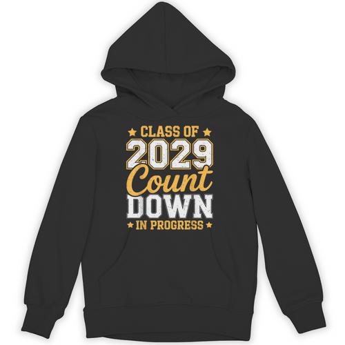 Class Of 2029 Count Down Fun First Day 8th Grade Graduation Unisex Hoodie - Best Gift Smart