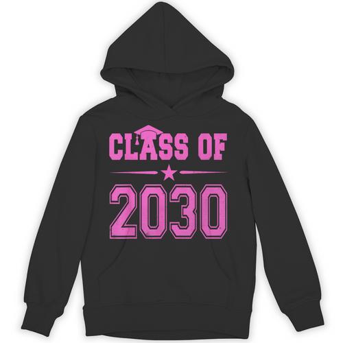 Class Of 2030 Pink Girls Shirt Graduation Unisex Hoodie - Best Gift Smart