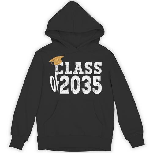 Class Of 2035 Grow With Me Boy Girl First Day Of Graduation Unisex Hoodie - Best Gift Smart