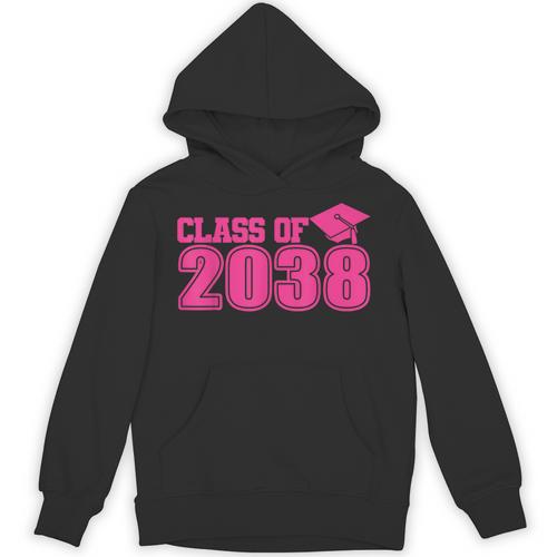 Class Of 2038 Pink Girls Growing Up School Memory Graduation Unisex Hoodie - Best Gift Smart