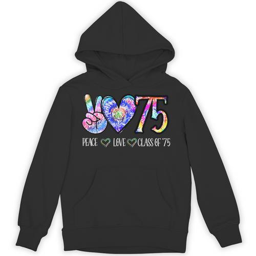 Class Of 75 1975 50th Class Reunion Tie Dye Graduation Items Unisex Hoodie - Best Gift Smart