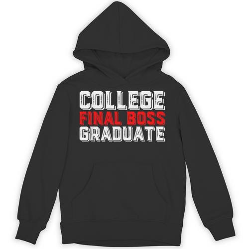 College Final Boss Graduate University Grad Gamer Graduation Unisex Hoodie - Best Gift Smart