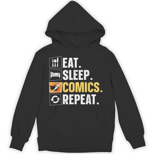 Comic Book Comic Stuff & Accessories -Adult Small Modern Letter Print Crew Collar Short Sleeve T-Shirt Unisex Hoodie - Bookorys CA