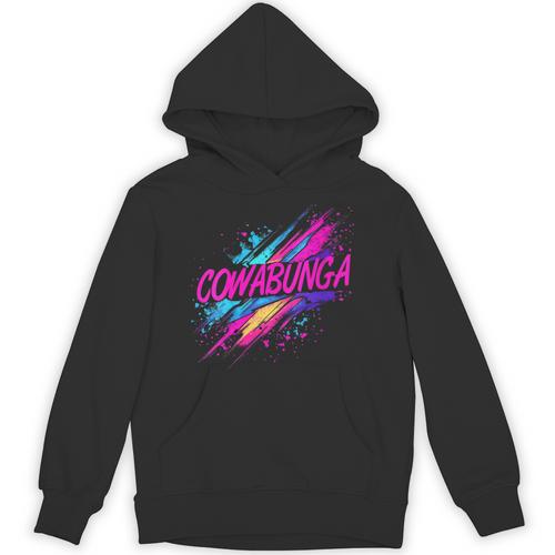 Cowabunga Retro 80s 90s Nostalgia Slang Neon Grunge Art Unisex Hoodie - Figerry