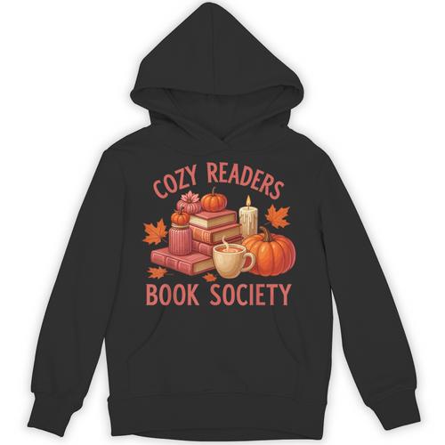 Cozy Readers Book Society Teacher Reading Floral Pumpkin Tee Unisex Hoodie - Bookorys
