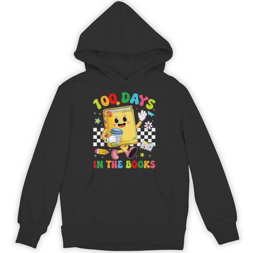 Cute 100 Days In The Books Groovy Boy Girl Teacher Unisex Hoodie - Bookorys