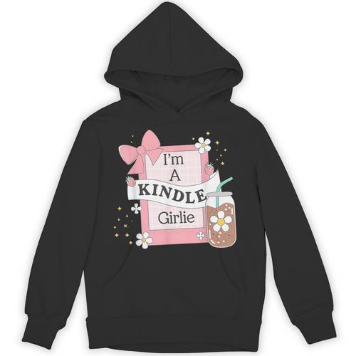 Cute Bookish Kindle Girlie Nerdy Read Book Lover Girl Women Unisex Hoodie - Bookorys UK