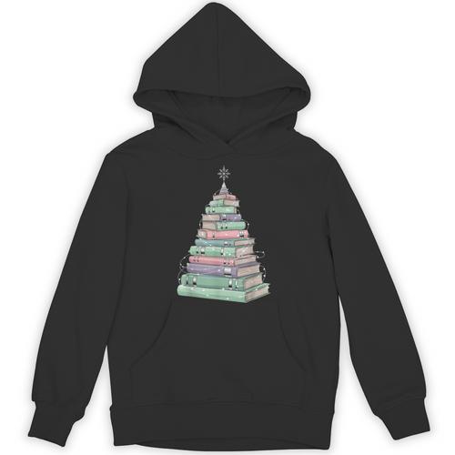 Cute Bookmas Christmas Book Tree Book Lover Teacher Unisex Hoodie - Bookorys DE