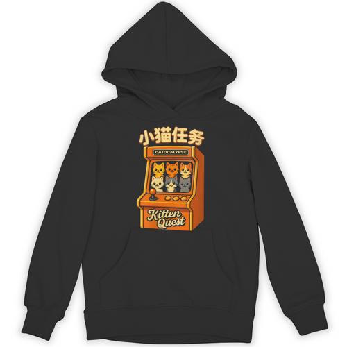 Cute Cats Retro 1980's Arcade Nostalgia Old Game Cabinet Unisex Hoodie - Figerry