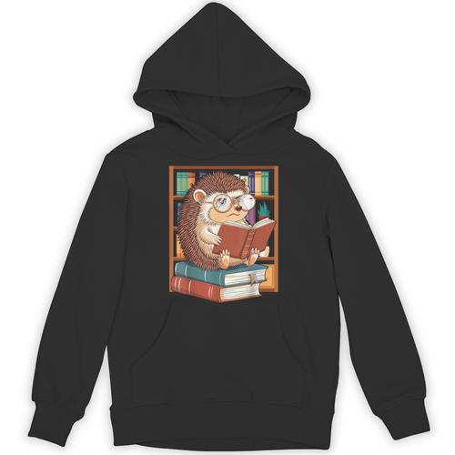 Cute Hedgehog Book Nerd Unisex Hoodie - Bookorys AU