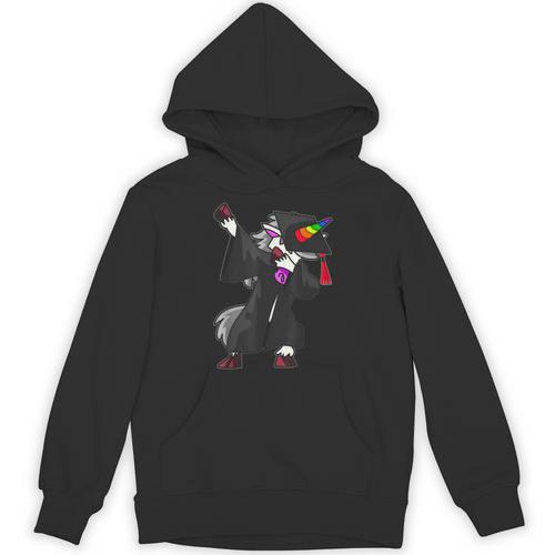 Dabbing Unicorn Cap And Gown Graduate 2021 Graduation Day Unisex Hoodie - Best Gift Smart
