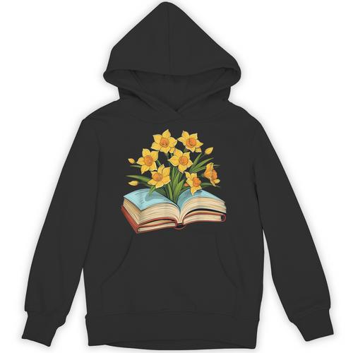 Daffodils Flowers Book Floral Unisex Hoodie - Bookorys
