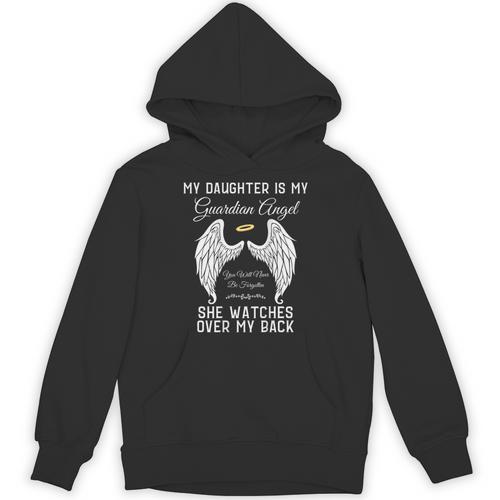 My Daughter Is My Guardian Angel In Heaven Memorial Memory Unisex Hoodie - Easessy
