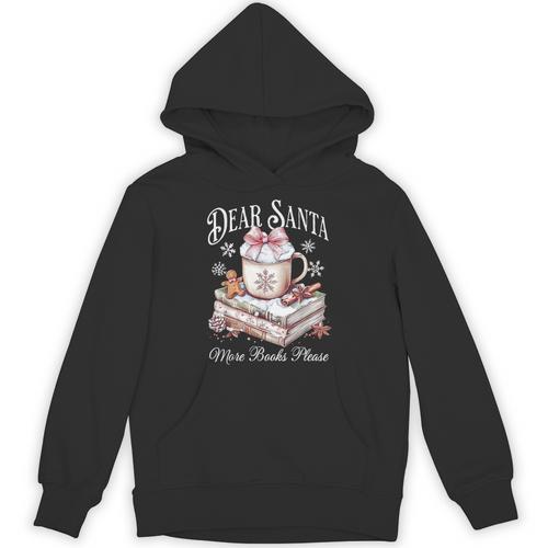 Dear Santa More Book Please Christmas Reading Book Librarian Unisex Hoodie - Bookorys