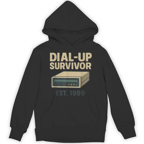 Dial Up Survivor Retro 90s Internet Nostalgia Unisex Hoodie - Figerry