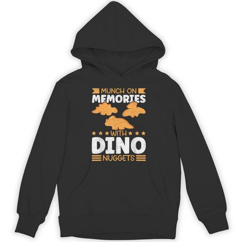 Dino Nuggets Chicken Snack Memory Bite Unisex Hoodie - Easessy