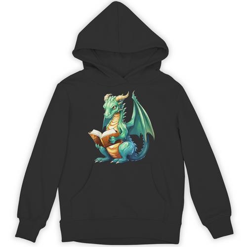 Dragon With Book Unisex Hoodie - Bookorys AU