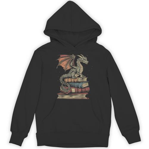Dragon Fantasy Book Lover Book Nerd Unisex Hoodie - Bookorys AU