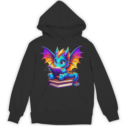 Dragon Reading a Book Bookworm Book Unisex Hoodie - Bookorys AU