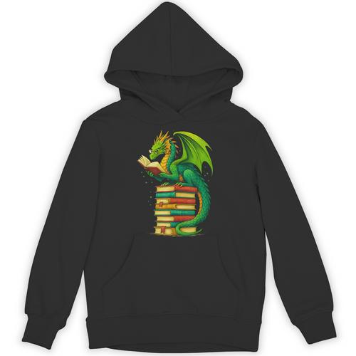 Dragon Reading Books Matching Bookworm Readers Librarian Unisex Hoodie - Bookorys AU