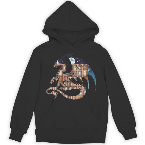 Dragon Silhouette Books Librarian Bookworm Women Men Kids Unisex Hoodie - Bookorys AU