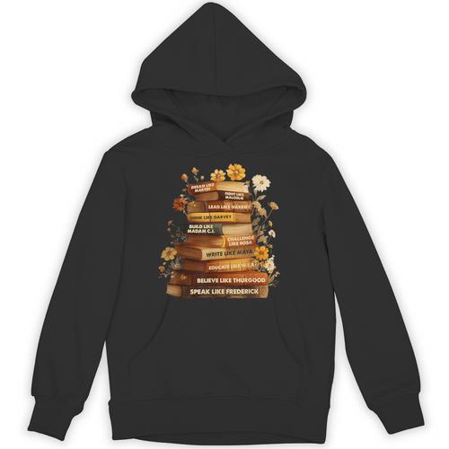 Dream Like Martin Floral Book History Month Women Men Unisex Hoodie - Bookorys UK