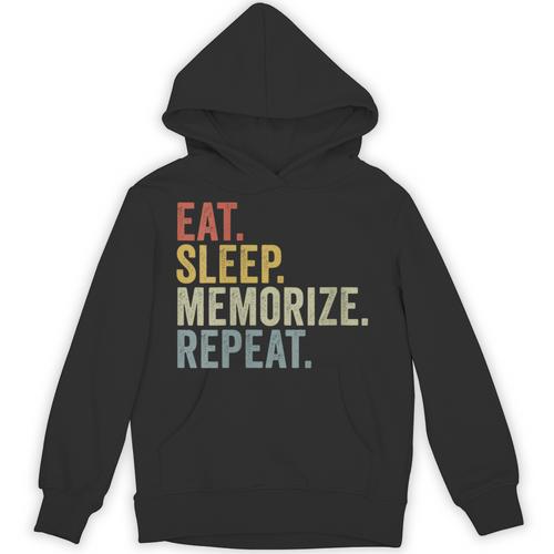 Eat Sleep Memorize Repeat Memory Unisex Hoodie - Easessy