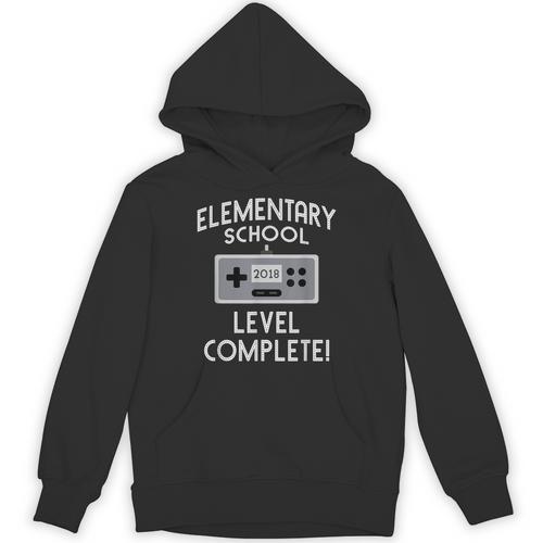 Elementary School Graduation Shirt Level Complete Gamer Unisex Hoodie - Best Gift Smart