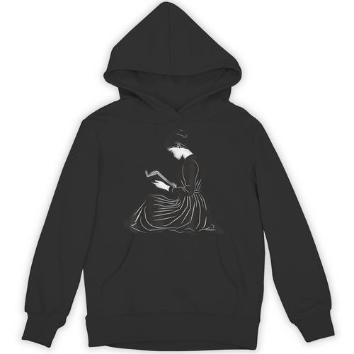 Emily Dickinson Reading A Book Unisex Hoodie - Bookorys DE