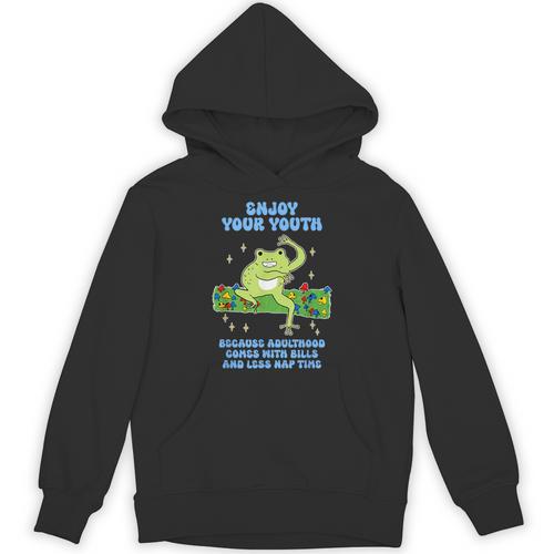 Enjoy Adulthood Comes With Bills Nostalgia Regret Unisex Hoodie - Figerry