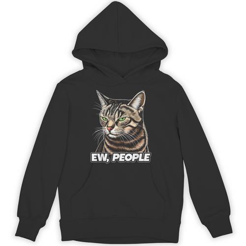 Ew People Cat Tabby Cat Antisocial Grumpy Introvert Unisex Hoodie - Raresse