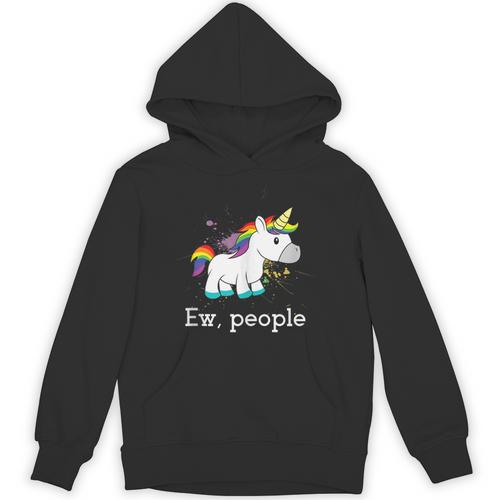 Ew People Unicorn Lover Introvert Rainbow Unicorn Unisex Hoodie - Raresse
