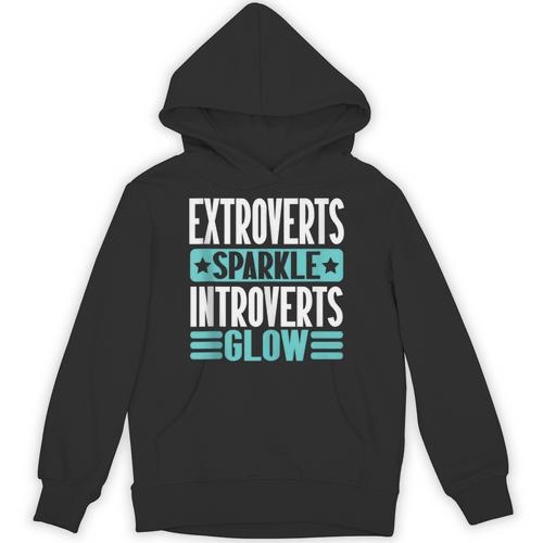 Extroverts Sparkle Introverts Glow Introvert Unisex Hoodie - Raresse