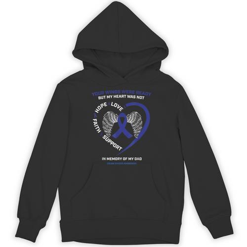 Faith Hope Love In Memory Of My Dad Colon Cancer Awareness Unisex Hoodie - Easessy