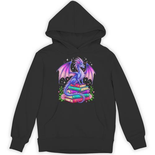 Fantasy Dragon Reading Books Bookworm Unisex Hoodie - Bookorys AU