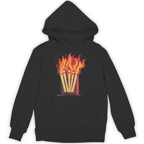 Flames And Lighter Costume For Matchbook Lovers Unisex Hoodie - Bookorys