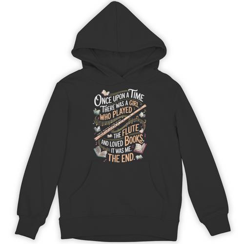 Flute And Books Marching Band Musician Flutist Flute Player Unisex Hoodie - Bookorys AU