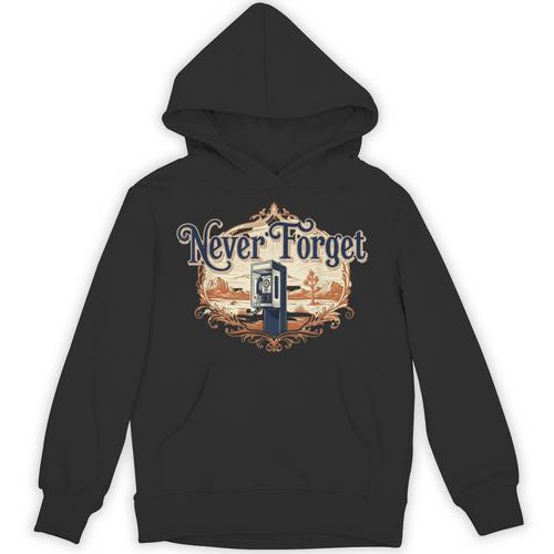 Never Forget Payphones – Retro Humor Nostalgia Graphic Unisex Hoodie - Figerry