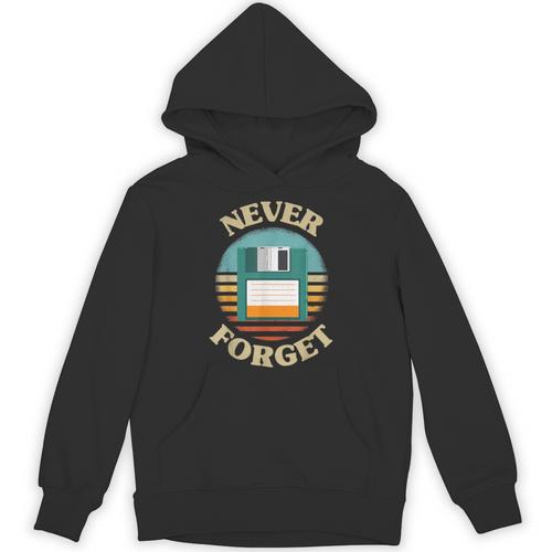 Never Forget Retro Diskette Nostalgia Vintage Unisex Hoodie - Figerry