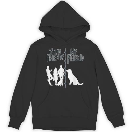 Your Friends Vs My Friend Introvert Pet Dog Owner Men Women Kids Unisex Hoodie - Raresse
