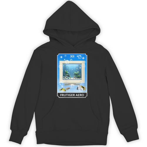 Frutiger Aero Aesthetic Tech Computer Aquarium Tarot Card Unisex Hoodie - Figerry