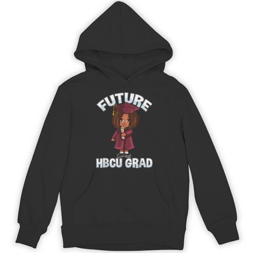 Future HBCU Grad Girl Wearing Graduation Gown Unisex Hoodie - Best Gift Smart