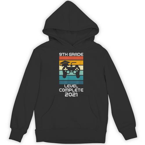 Gamer Graduation 2021 Retro 9th Grade Level Complete Unisex Hoodie - Best Gift Smart