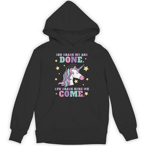 Girls 3rd Grade Graduation Magical Unicorn Unisex Hoodie - Best Gift Smart
