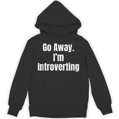 Go Away I'm Introverting Humor Sarcastic Geek Gamer Jokes Unisex Hoodie - Raresse