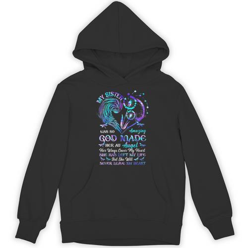 God Made-My Sister An Angel In Heaven In Memory Christian Unisex Hoodie - Easessy